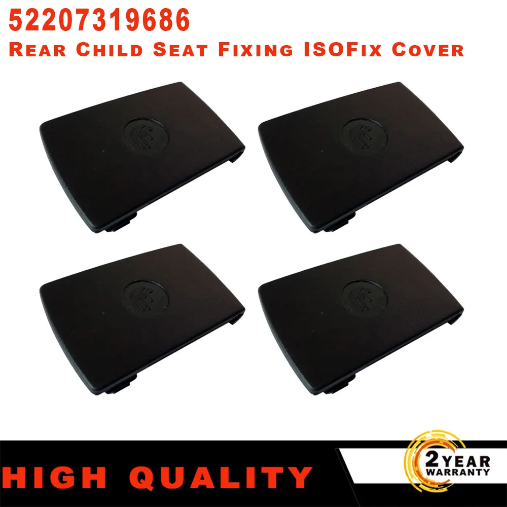 4Pcs Black Beige Rear Child Seat Fixing ISOFix Cover For BMW 3 Series F30 F31 F20 F21 F22 F80 M3 F34 X1 E84 E90 E87 52207319686