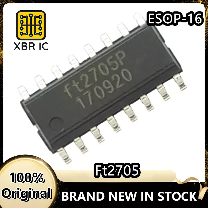 (10/30 pieces) FT2705P  FT2705 SOP16 Dual-Channel 2*10W Amplifier Chip  Anti-Distortion  Brand New Genuine Original  In Stock