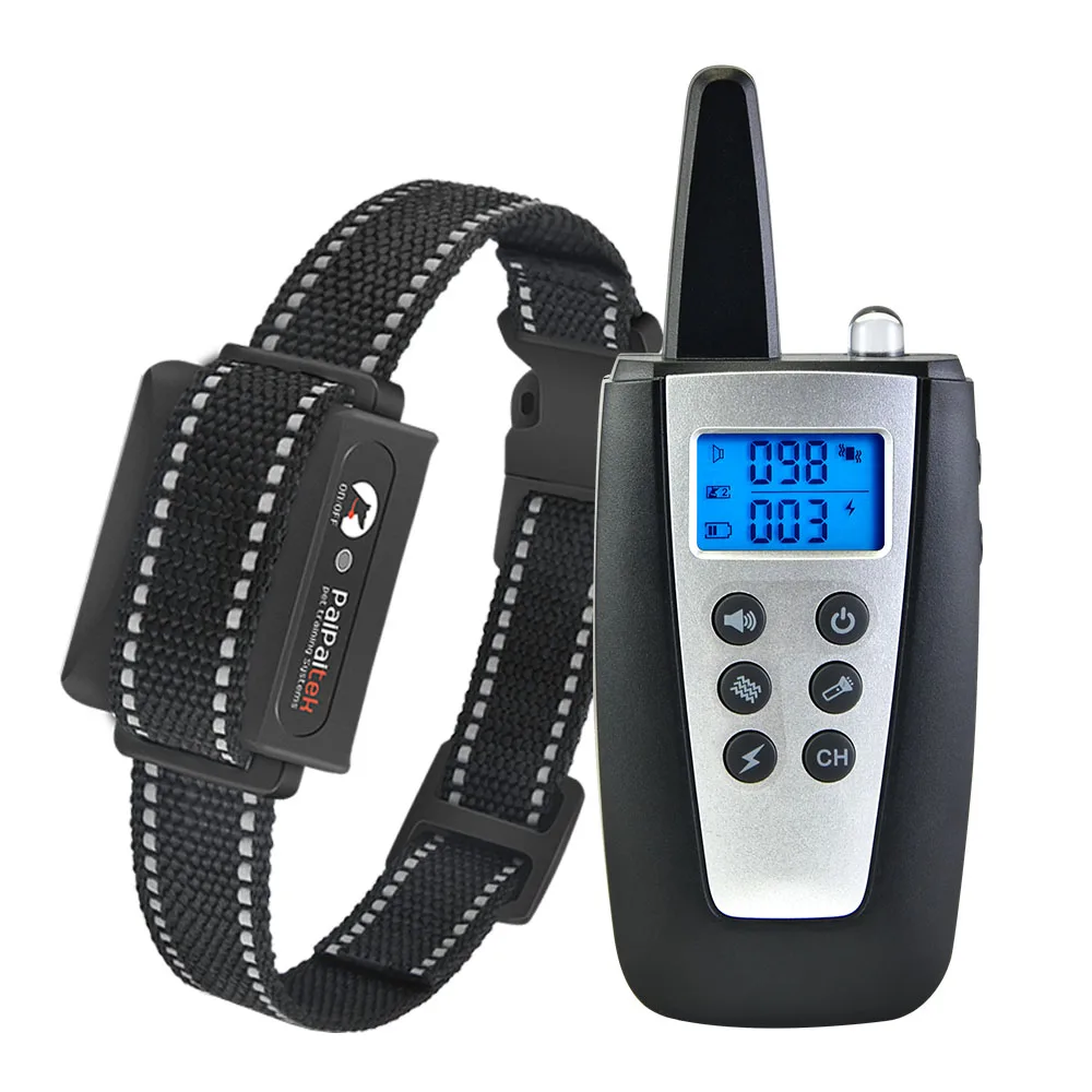 

1000 Yard Range Rechargeable Dog Training Collar with Remote with Static Vibrate and Tone Pet Collar Training dog collar