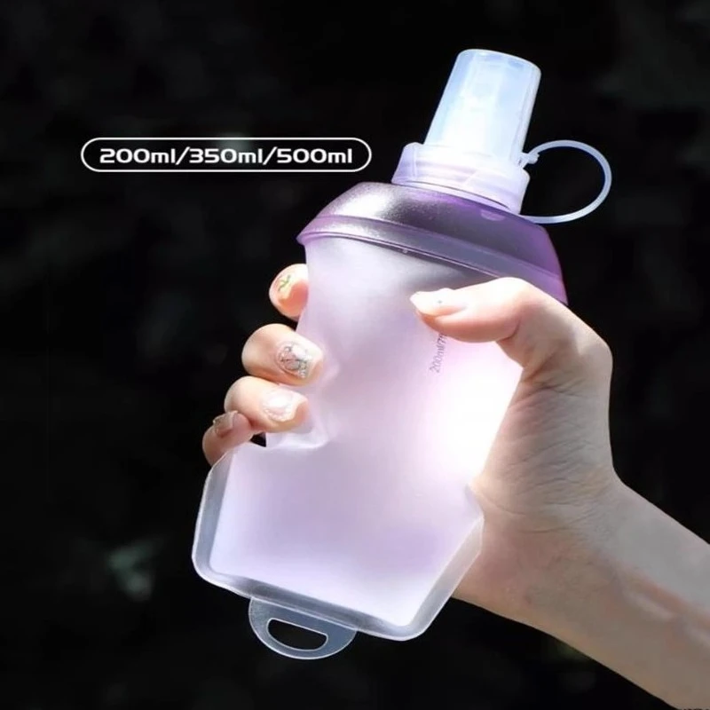 1PC Sports Soft Water Cup Off-road Climbing Folding Soft Water Bottle Marathon Running Portable Outdoor Handheld Coffee Cup
