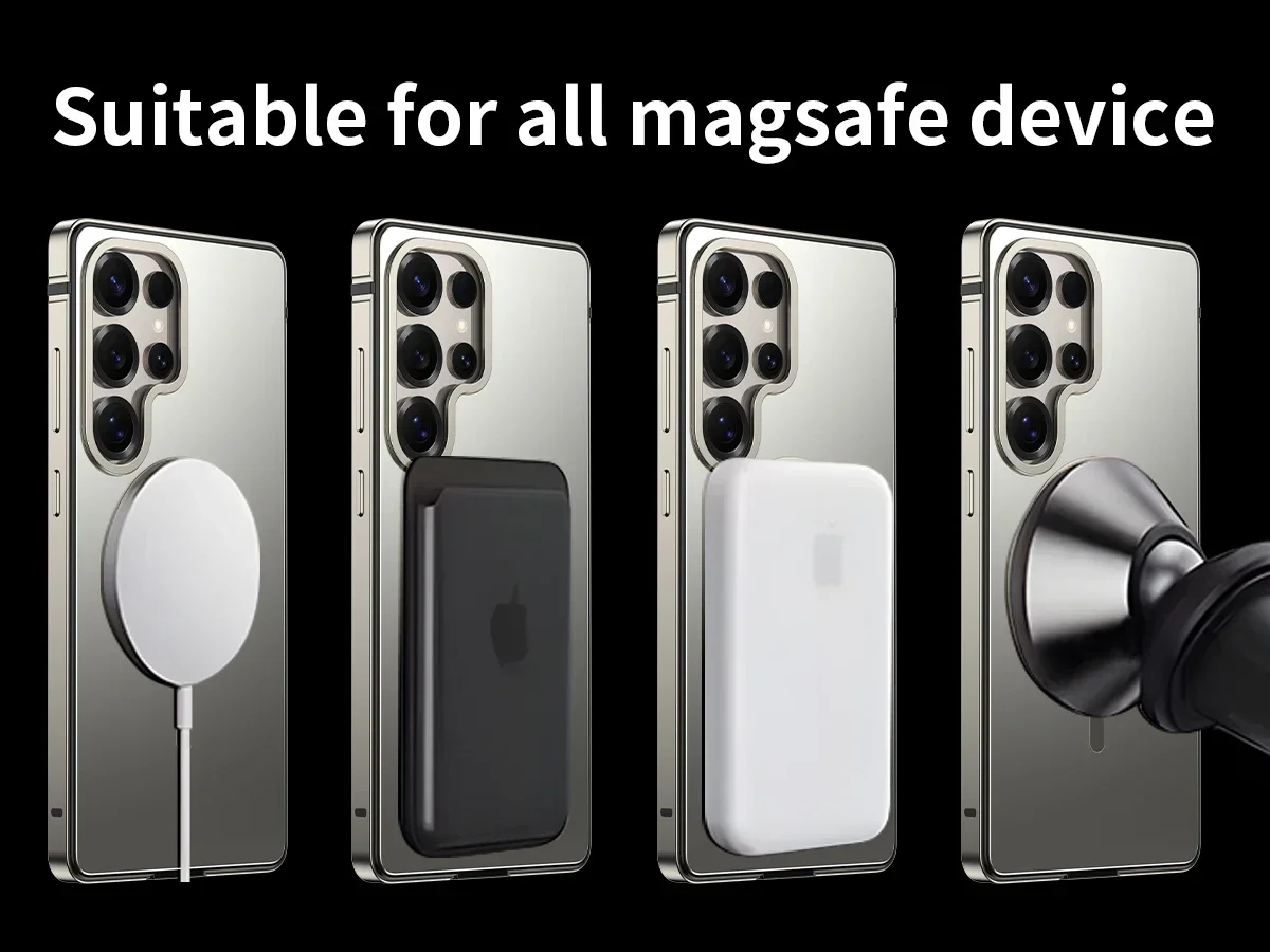 

New model business anti-fall for Magsafe aluminum shell For Samsung Galaxy S25 Ultra S25 Magnetic Phone Case Solid Color case