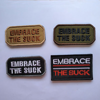 Embroidered embrace the suck Patches hook back   patch funny tactical MC badges morale for backpack  custom