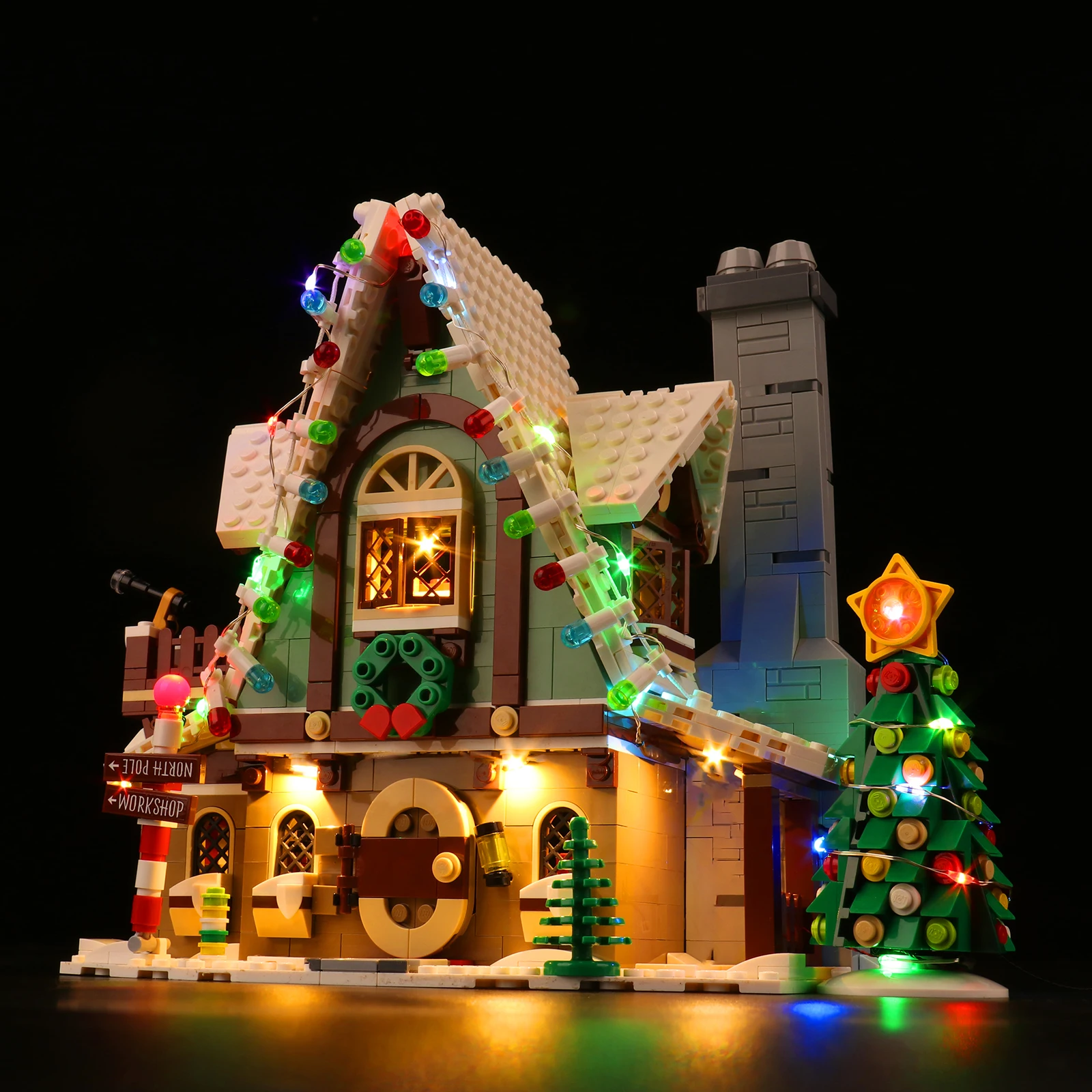 Vonado LED Music Edition Light Kit for 10275 Elf Club House Building Blocks Set (NOT Include the Model)  Christmas Gift