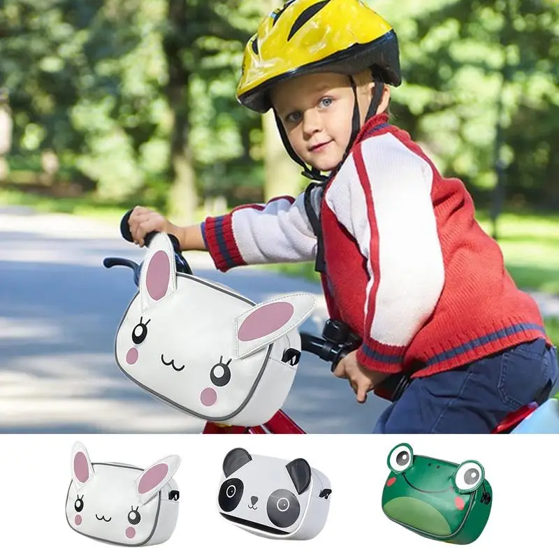 Bicycle Bag For Kids Children Scooter Handlebar Cartoon Bag Boys Girls Cycling Organizer Crossbody Bag For Water Bottle Hair