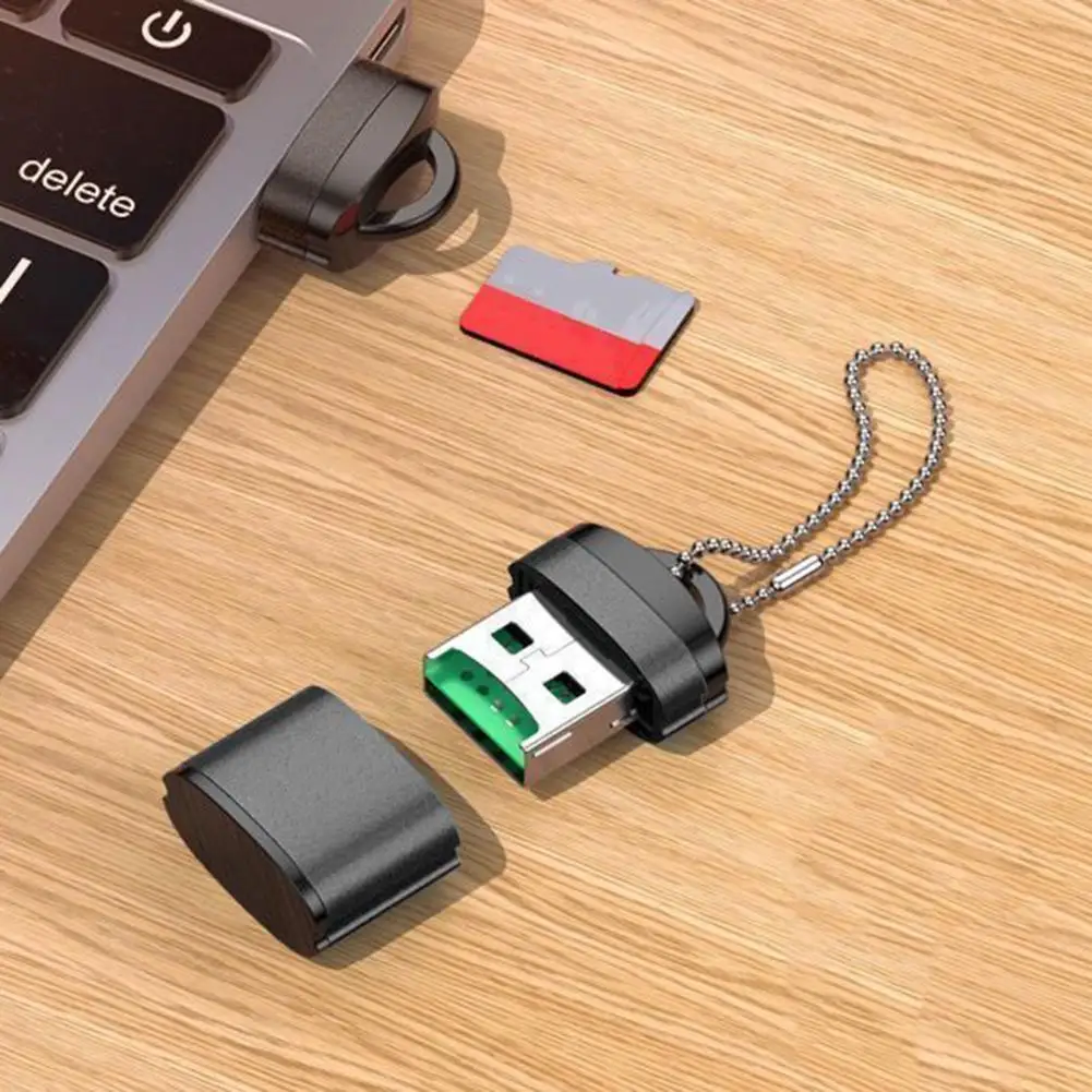 Leitor de cartão usb de alta velocidade, adaptador portátil multi-slot para cartões tf/sd, leitor de cartão de transferência de dados rápida plug-and-play para telefone