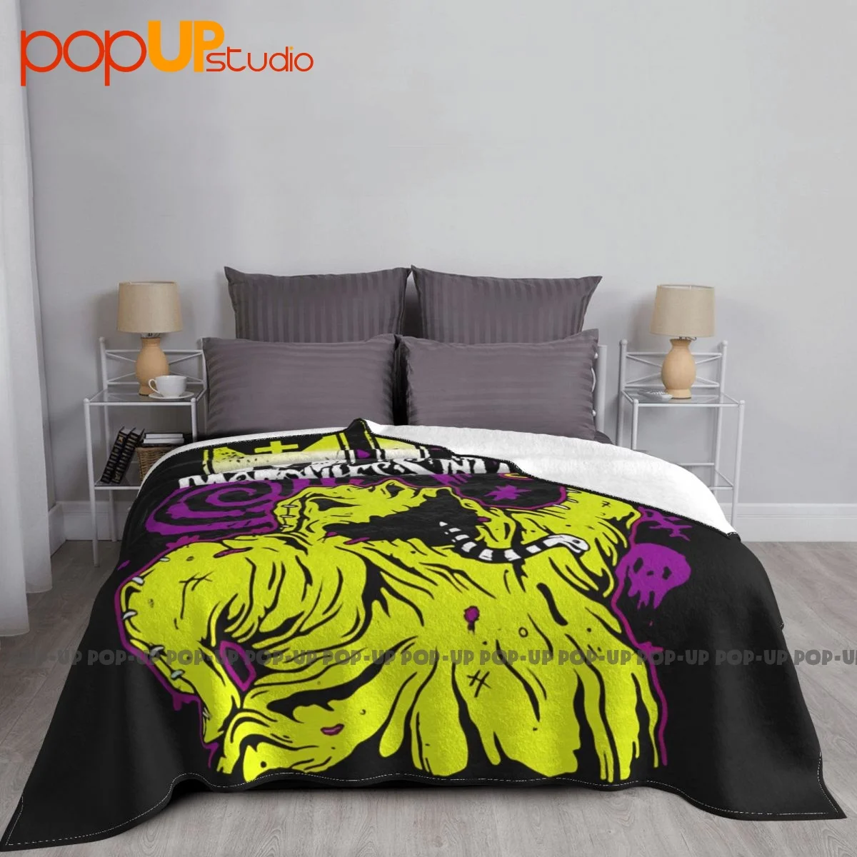 Motionless In White Merch Oogie Boogie Blanket Velvet New Style Sofa Cover Skin Friendly Decorative Sofa