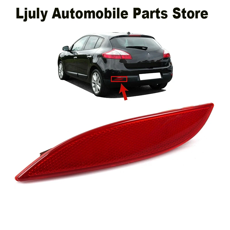 For Renault Megane Mk3 2008 - 2013 265650004R Rear Bumper Signal Light Reflector Left Right Car Reflective Strips Accessories