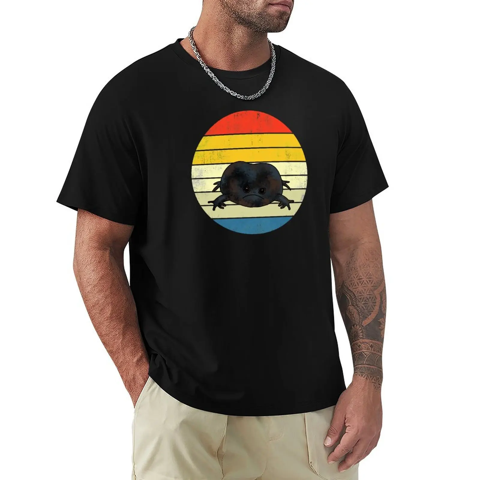 

Rain Frog Retro Sunset T-Shirt gifts for boyfriend Blouse T-shirts oversize topping oversized t shirt men