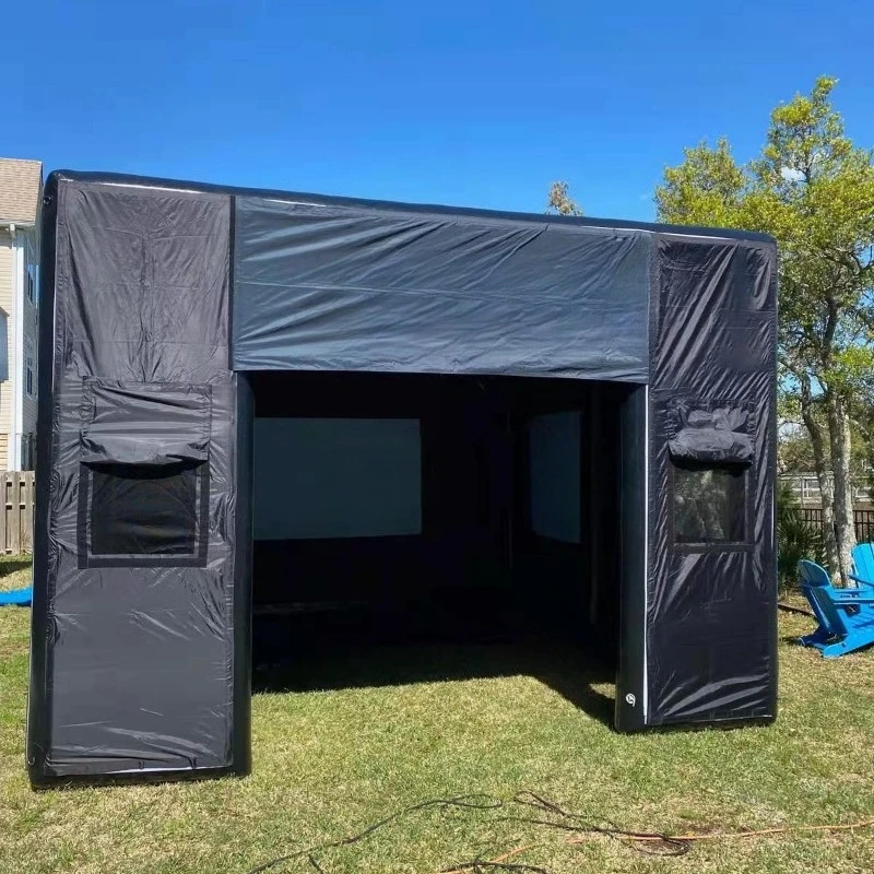 Portable Inflatable Simulator Golf Cage Course Simulator Enclosure Pup-up Tent House for Outdoor Indoor Golf Training & Shade