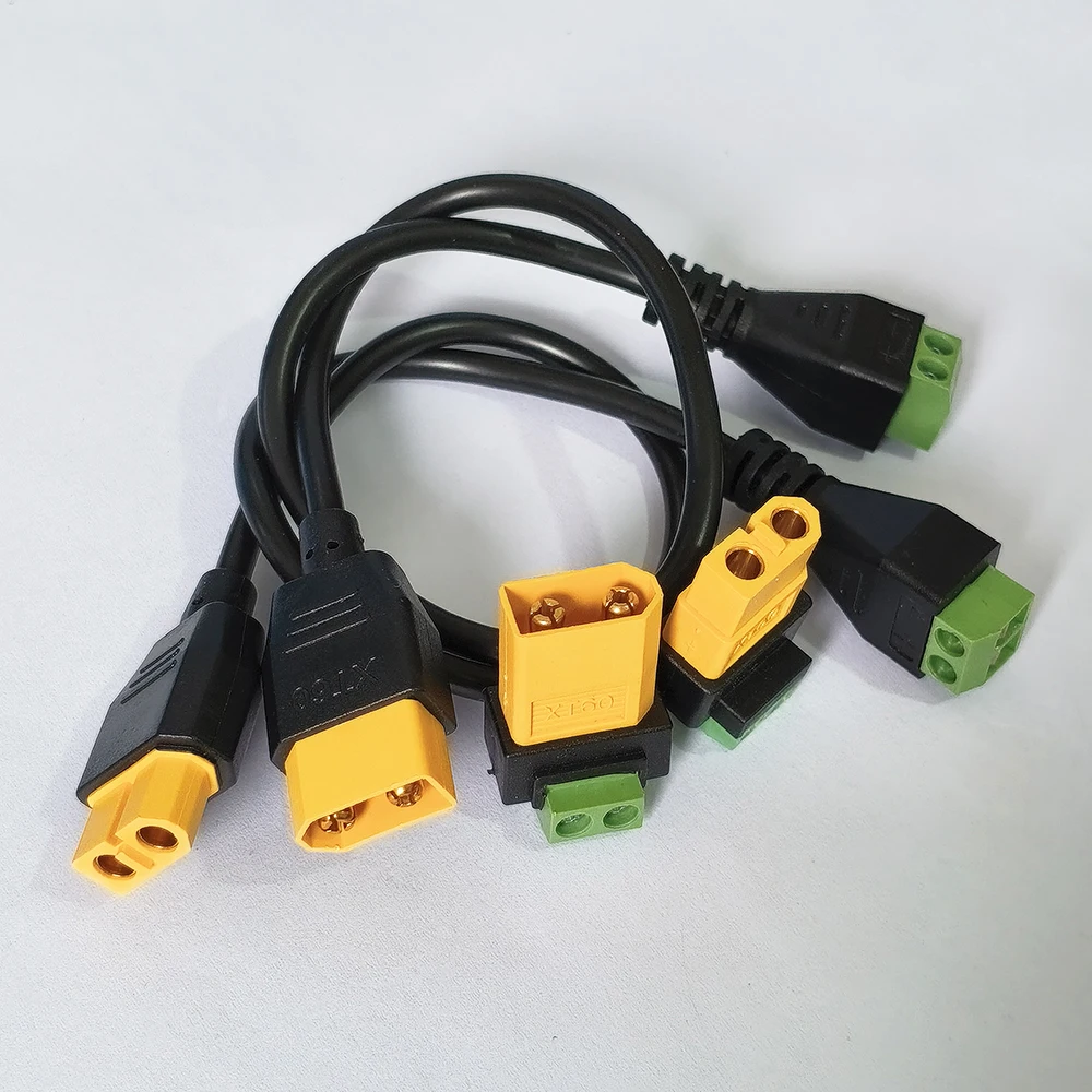 1 Stück XT60 Stecker auf 2P grüne lötfreie Klemme 5A Adapterkabel Schraubfixierung Ladekabel für RC Drohnen-Balancer-Ladegerät – Detail 2