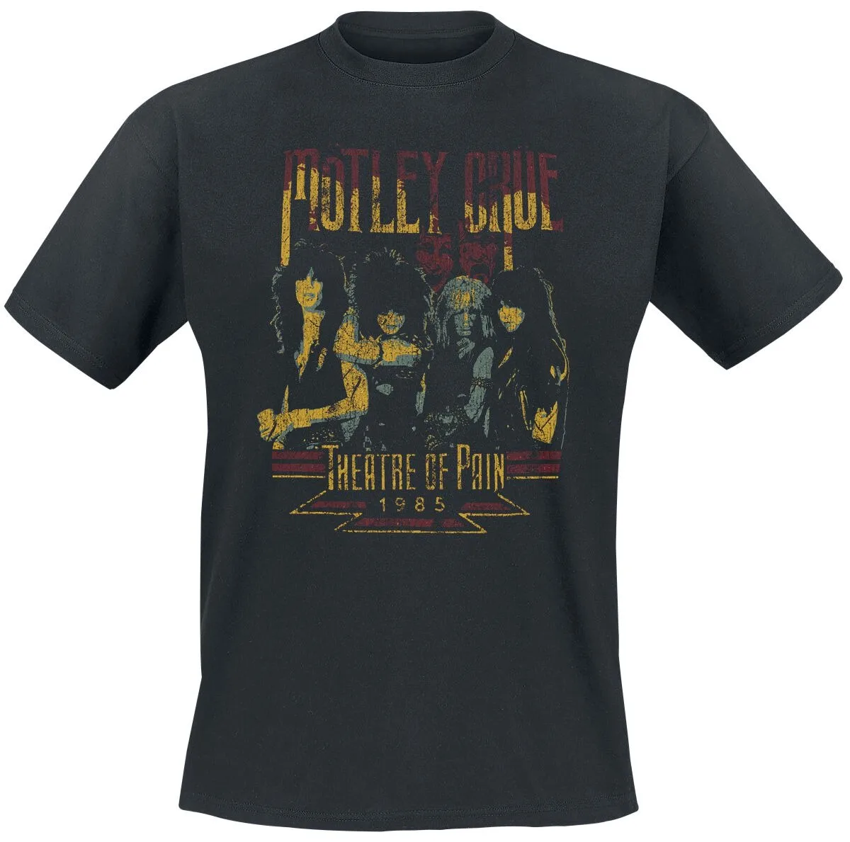 Mötley Crüe Theatre of Pain Tee, Glam Rock T-Shirt with Vintage Band Photo & Album Print, Band Fan Merch