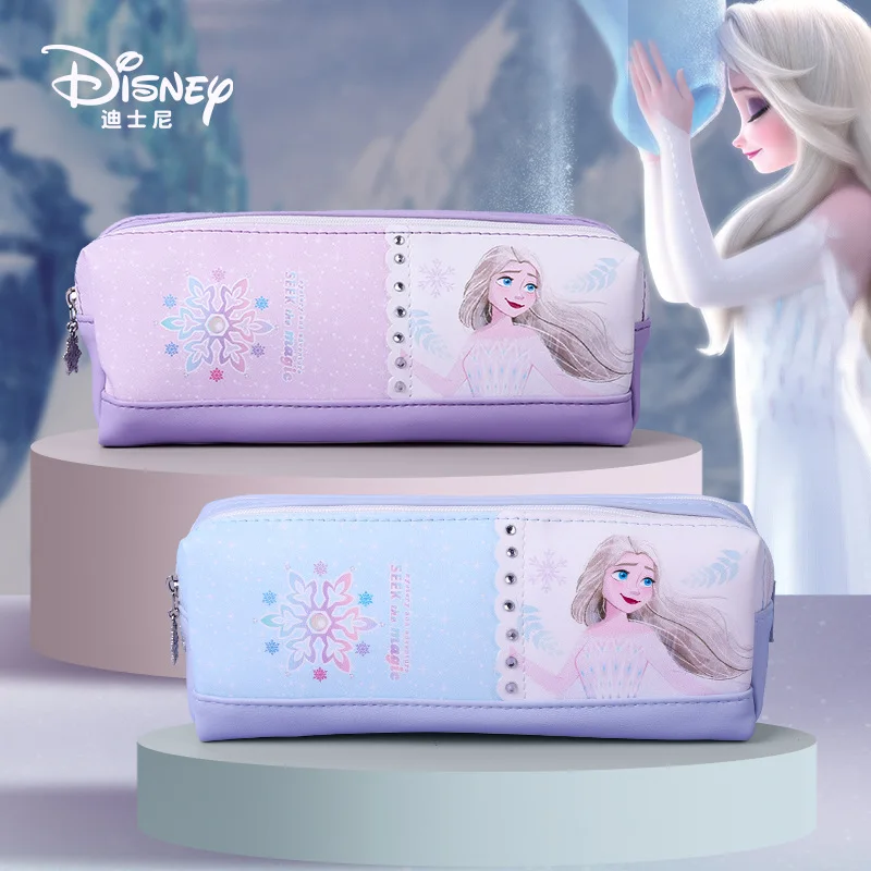 

Disney Princess Elsa Pencil Case Cartoon Design For Elementary Students Double-Layer Large Capacity Stationery Organizer