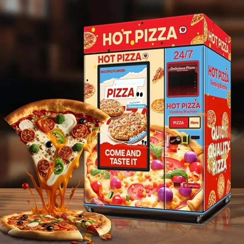 Intelligent Pizza Vending Machine Automatic Smart Pizza Maker Touch Screen Cashless Payment Pizza Baking for Supermarket Airport