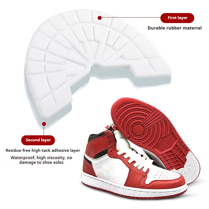 Shoe sole repair patches Anti-skid wear-resistant Self-adhesive thick shoe stickers Athletic shoes heel stickers 2pcs/4pcs
