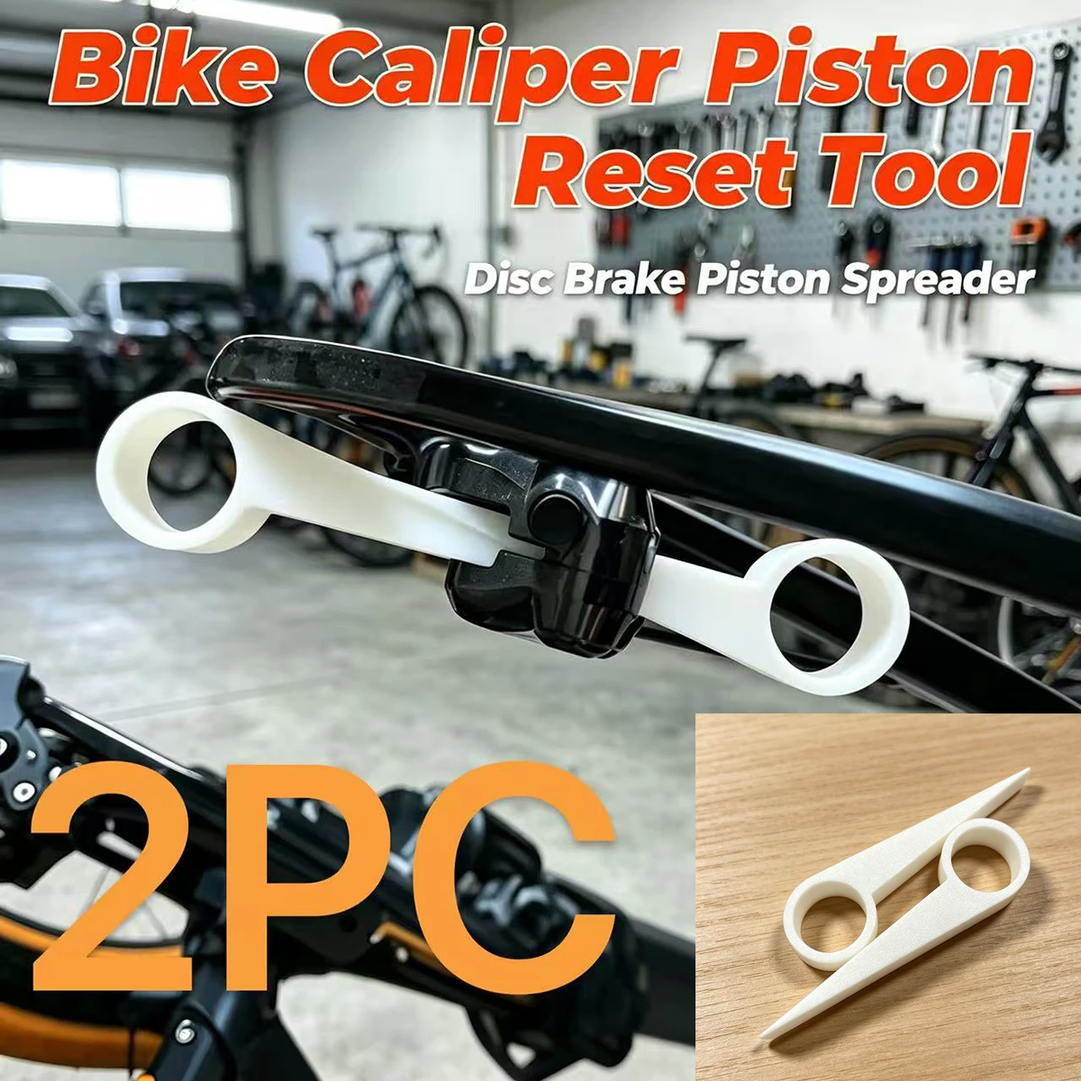 2-Pack Bicycle Disc Brake Piston Reset Tool, Mountain Bike Brake Caliper Piston Expander, Bicycle Repair and Adjustment Tool