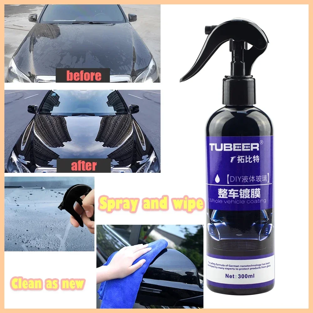 300ml Car Ceramic Coating Polishing Liquid Paint Care Polishing Paste Nano Coating Hydrophobic Quick Coat Liquid Wax Car Care