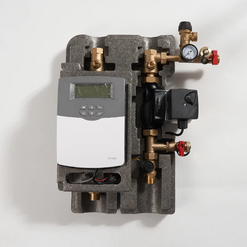 Twin Pipelines Solar Pump Station SR21L With Controller SR258 for Solar Thermal System, Flow and Return Connection