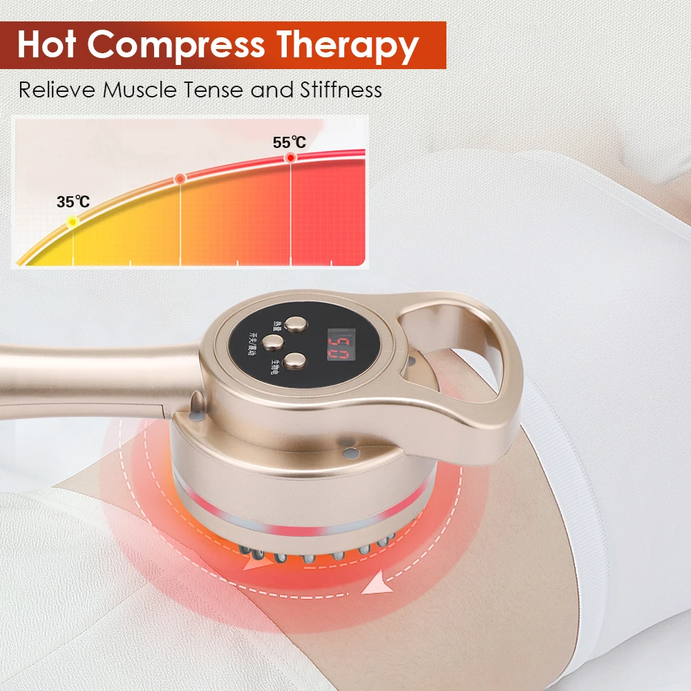 Mikrostrom Meridian Pinsel Massagegerät Cellulite Lymph Infrarot Heizung Vibration Körper Entgiftung Gesundheit Schaben Gerät – Detail 5