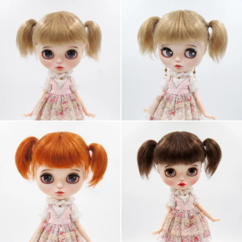 JD203 9-10inch 10-11inch Lovely Twins Pony Mohair Blythes Qbaby Pullip Doll Wigs