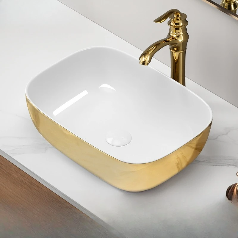 Simple Oval Art Basin Household Wash Upper Single Bathroom Ceramic Integrated Face Wash Basin