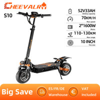 Cheevalry S10 Electric Scooter 2*1600W Motor 52V 33AH Battery Electric Scooter 10 Inch Tire City Commuter Electric Scooter