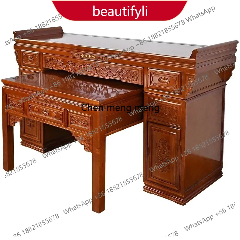 

Молитвенный стол-подставка для благовоний из массива маньчжурского ясеня A50 в новом китайском стиле для центрального зала, стол для Будды