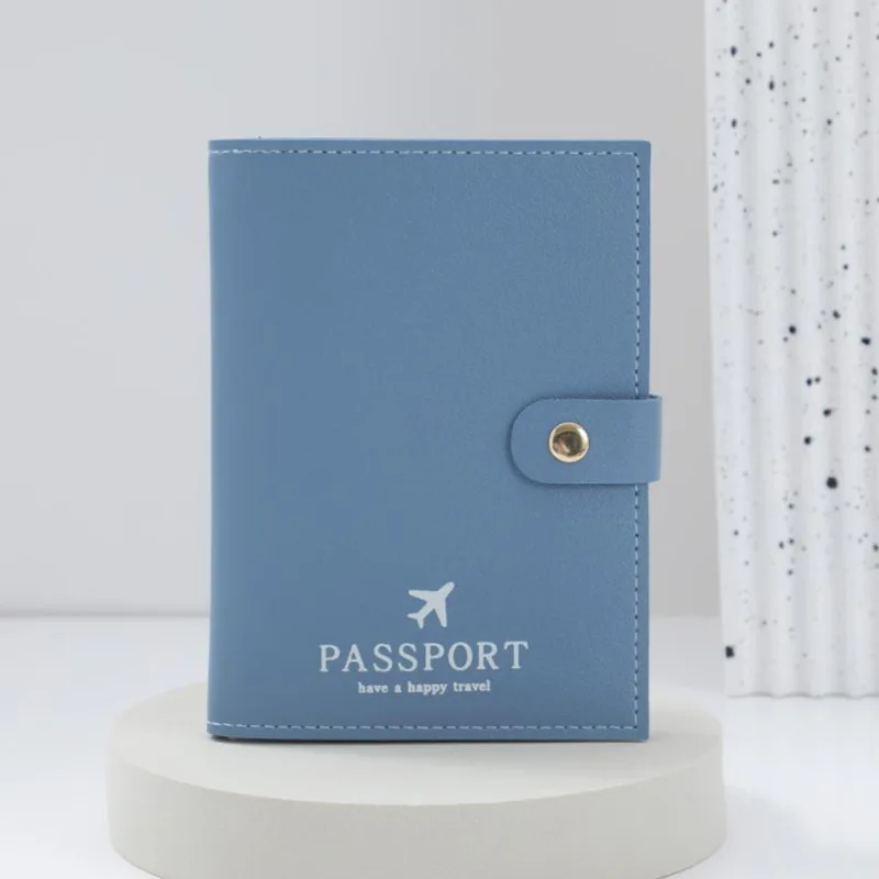 New Passport Holder Travel Wallet Card Bag Multifunctional Simple Fashion Solid Color Large Capacity Passport Case