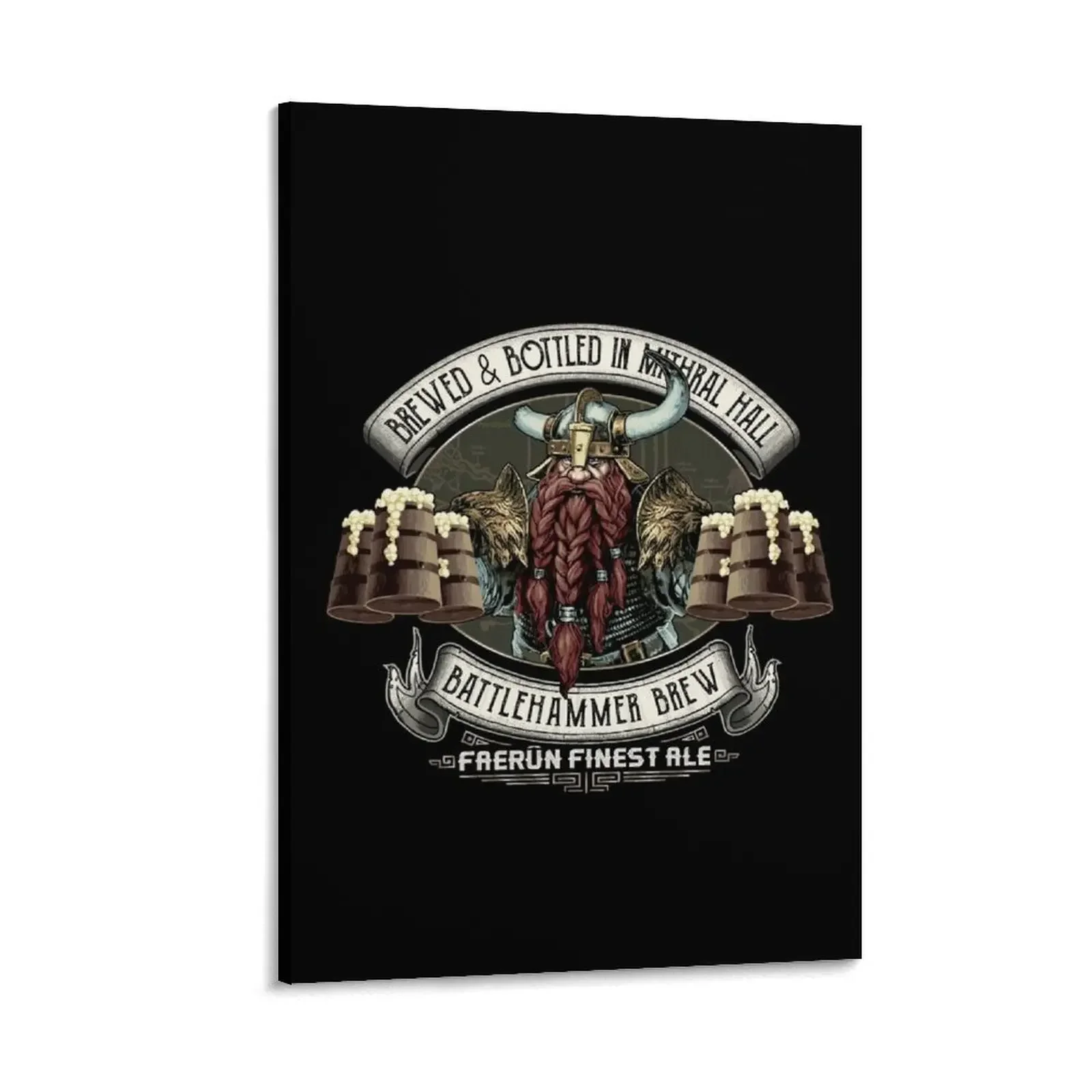 

Mithral Hall Battlehammer Brew Bruenor Faerun Dwarf Fourthpeak Frost Hills Canvas Painting Wall posters Decoration