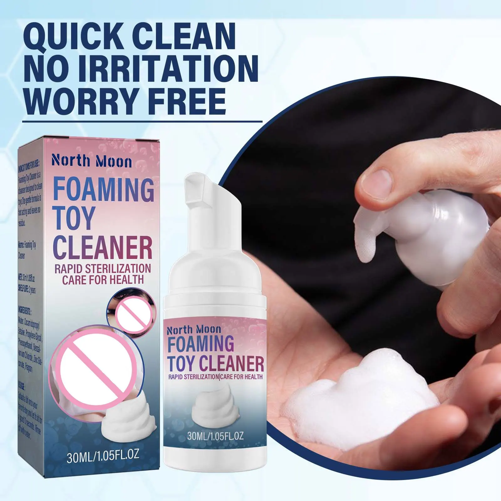 Sex Toy Foam Cleaner Adult Toys Gentle Cleansing Liquid Antibacterial Sterilization Masturbation Sex Toy Cleaner