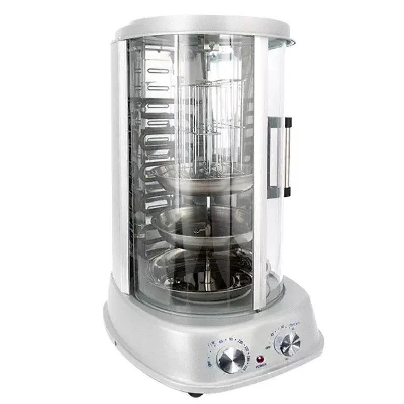 Parrilla de barbacoa eléctrica sin humo para el hogar comercial, máquina giratoria para brochetas, parrilla de Churrasco brasileña