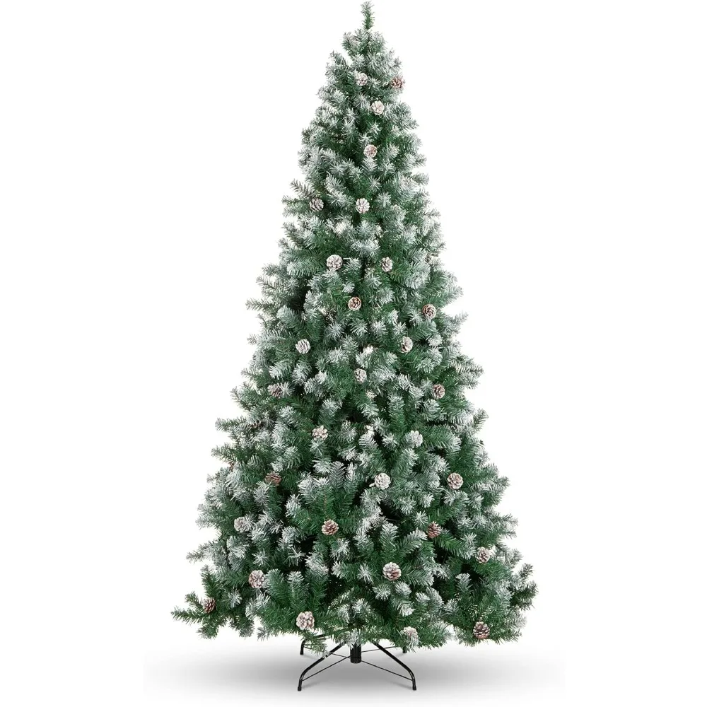 

7.5ft Pre-Decorated Holiday Christmas Tree for Home, Office, Party Decoration w/ 1,346 PVC Branch Tips