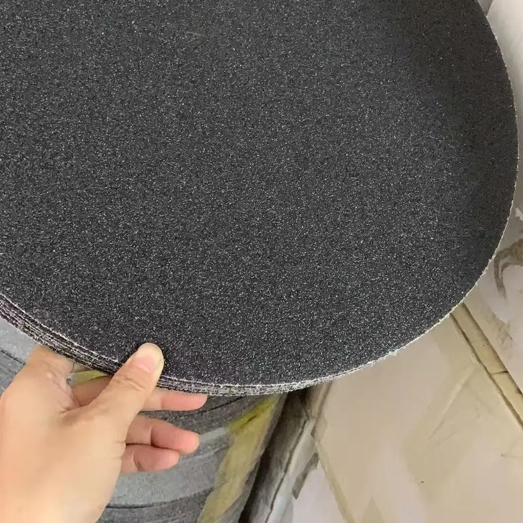 Papel de lija redondo de 38 cm para construcción de pisos de PVC - Papel de lija de grano 24/40/60 para moler y alisar autonivelantes