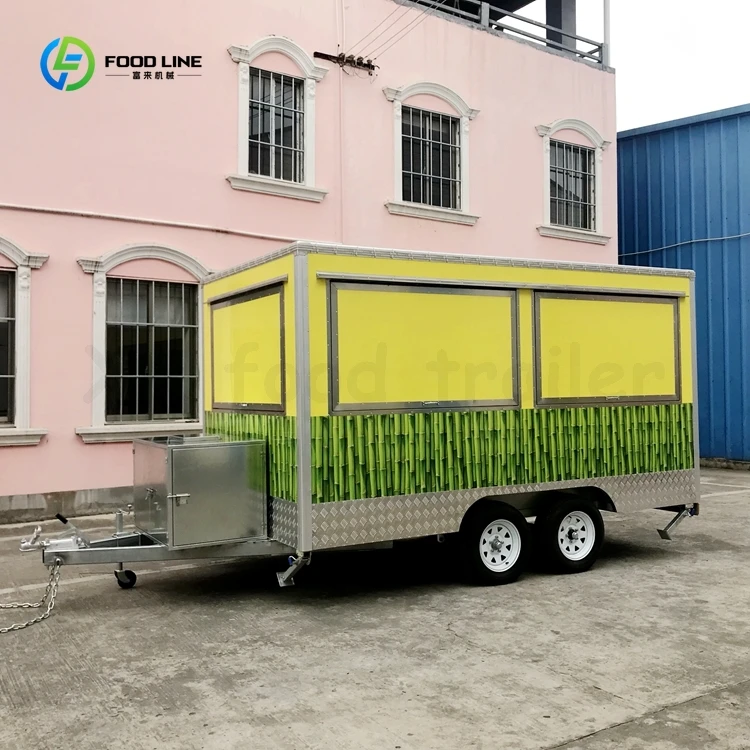 

Good Burger Sugarcane Juice Machine Kiosk Cart Food Trucks Foodtrailer Stall Shop Lemonade Trailer Oil Gear Pump Fiberglass