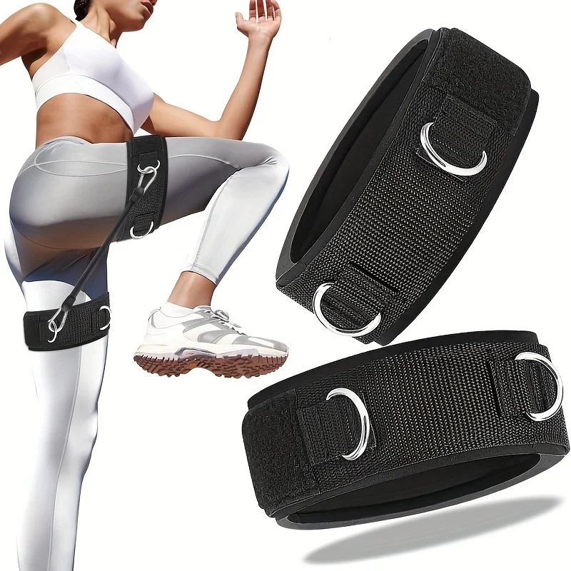 Correa para el muslo, acolchada de neopreno, manguito de pierna para Fitness, accesorios de entrenamiento de fuerza ajustables, correas de ejercicio moldeador de caderas para hombres y mujeres