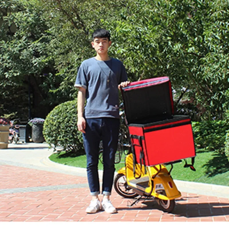 47 L Takeaway Type Insulation Delivery Package Pizza Bags Food Refrigerated Box Waterproof Cooler Suitcase Car Handbag Shoulder