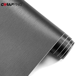 Car Stickers Brushed Aluminum Vinyl Film Car Wrapping Waterproof Air Free Bubble Decal Stickers for Motorcycle Car Accessories