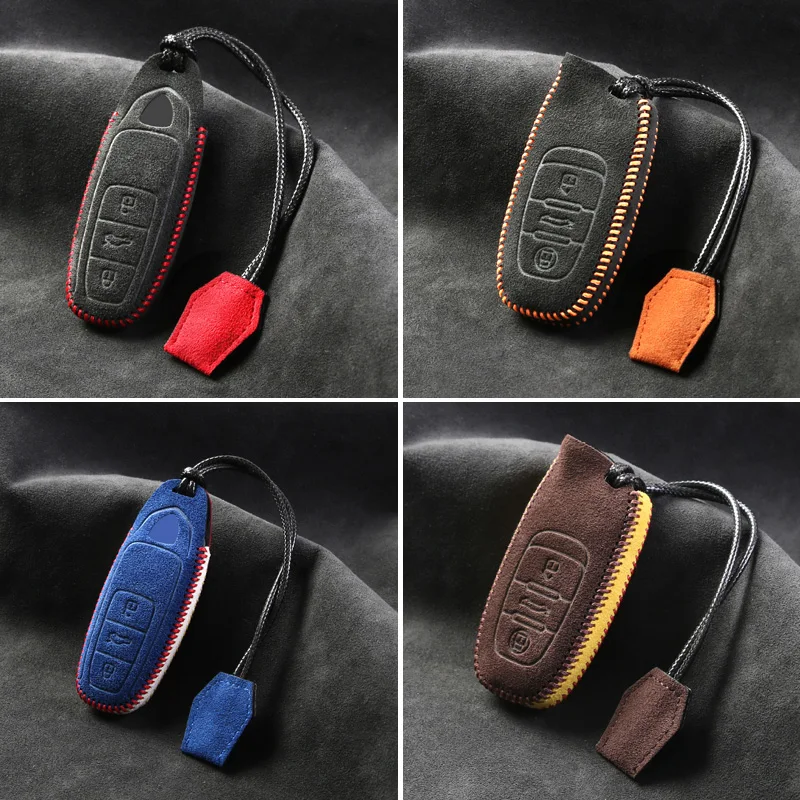 Customized High-end Alcantara Suede Key Chains Key Case for Lamborghini Urus / Huracan / Aventador Car Accessories