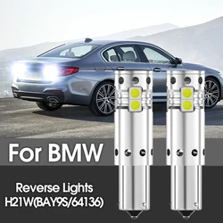 2pcs LED Backup Light Blub Reverse Lamp H21W BAY9S 64136 Canbus For BMW F30 F80 F31 G30 F90 F11 G31 E61 X3 G01 F97 X6 E71 E72