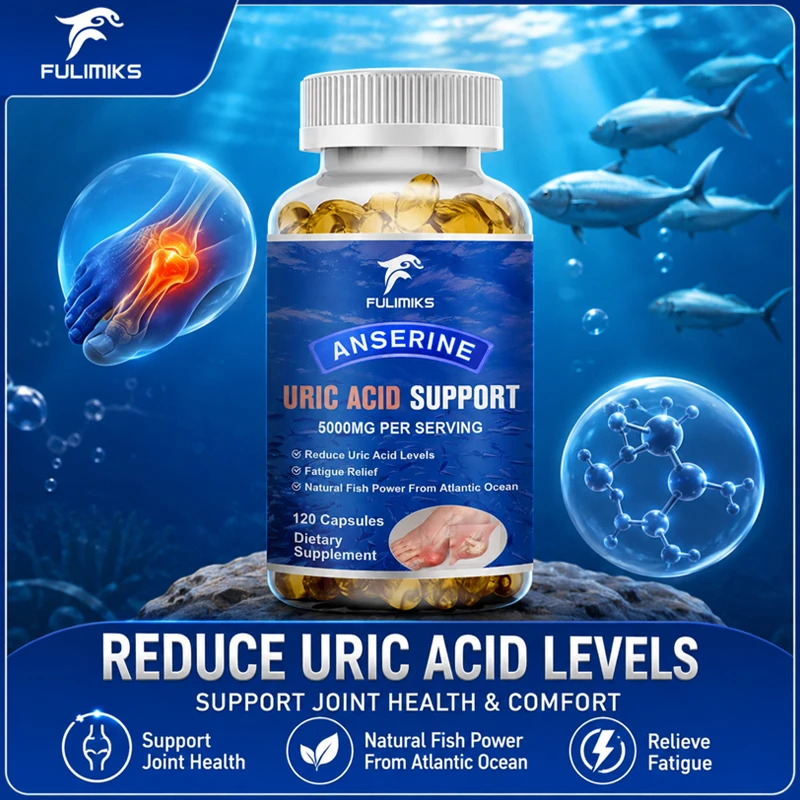 High Absorption Anserine Uric Acid Capsules, with Tart Cherry & Hydrangea, Supports Uric Acid Metabolism, Joint Comfort & Relief