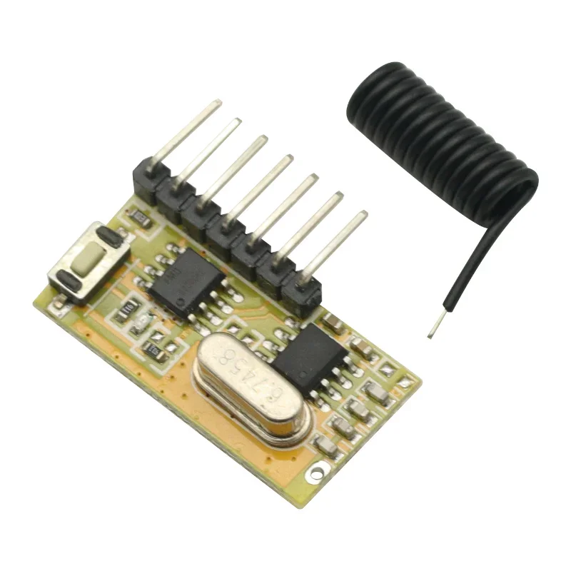Receptor inalámbrico superheterodino RXC6, 433Mhz, PT2262, código estable para Arduino/AVR
