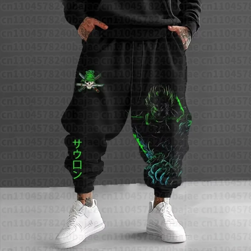 2026 One Piece Men's Pants Sportswear Brook Spring Autumn Winter Anime Jogger Pants Casual Loose Fashion  Trousers - view 2