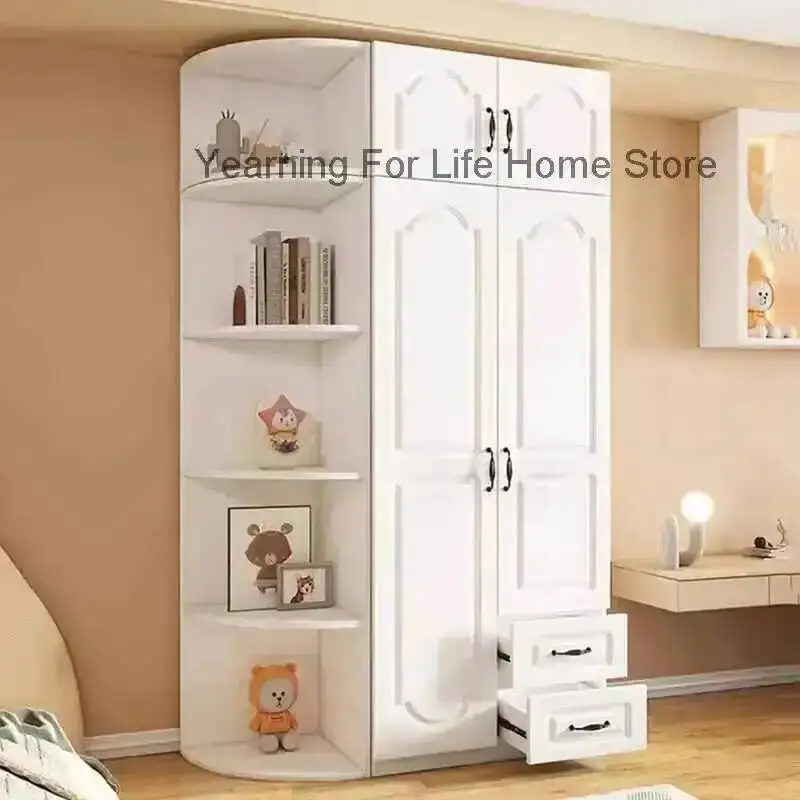 

Pink Korean Two Door Wardrobe Organizer Clothing Style Wooden Wardrobe Summer Heavy Duty Schlafzimmer Schrank Salon Furniture