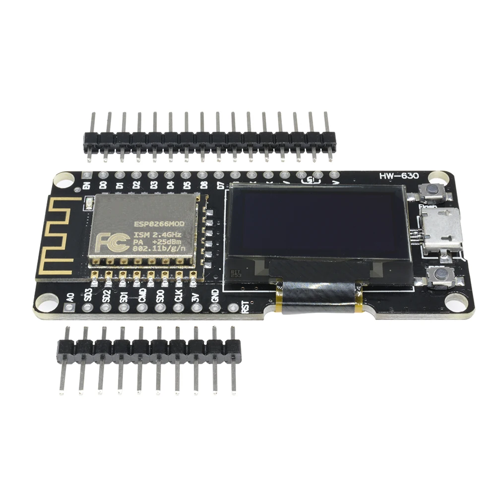 ESP8266 ESP-12F WIFI Module Wireless CP2102 Development Board 0.96 inch OLED Display with Pin for Anrduino NodeMCU WeMos