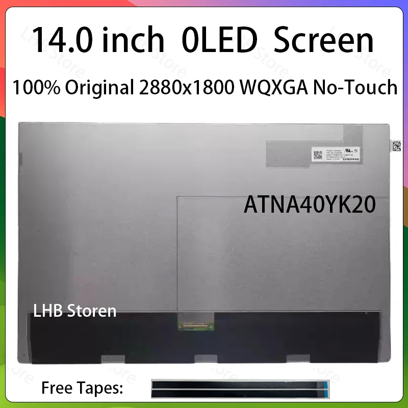 

14" Laptop LCD OLED Screen ATNA40YK20-0 ATNA40YK20 For Lenovo IdeaPad Pro 5 14AHP9 14IMH9 14IRH8 Display Matrix Panel Non-Touch