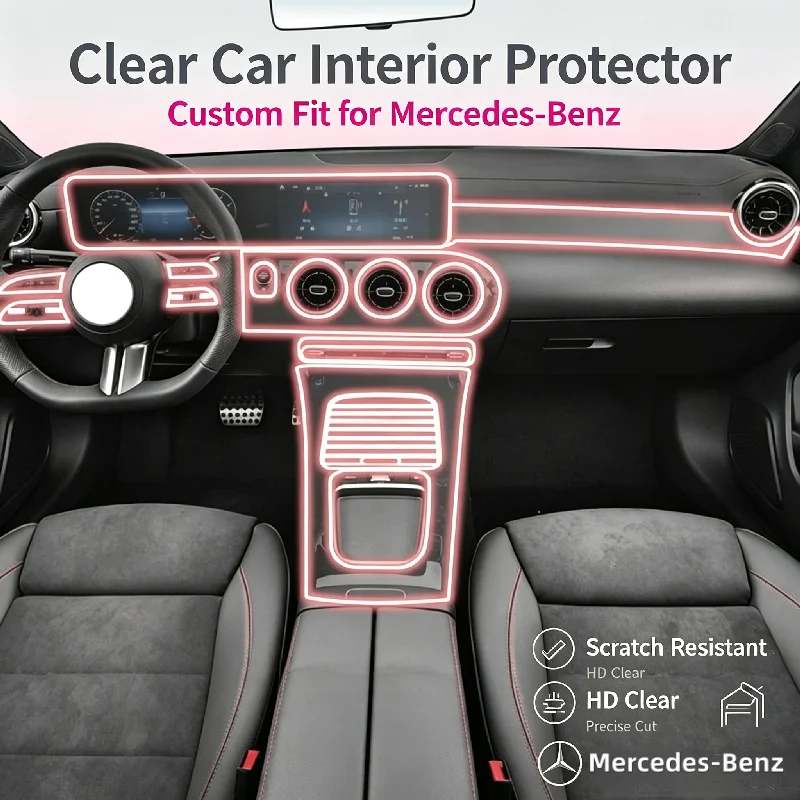 For 24-26 Mercedes-Benz CLA260/200 interior film body sticker special modification transparent screen protective film