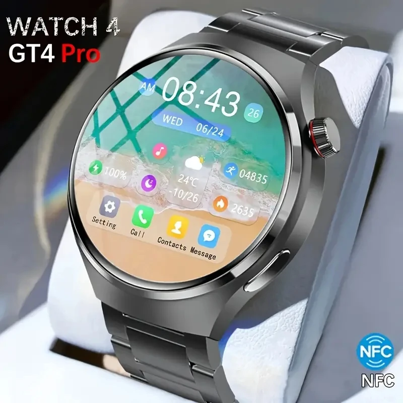 GT4 Pro GPS Smart Watch Woman Men AMOLED HD Screen Bluetooth Call NFC IP68 Waterproof Watches heart rate Smartwatch 2024 New