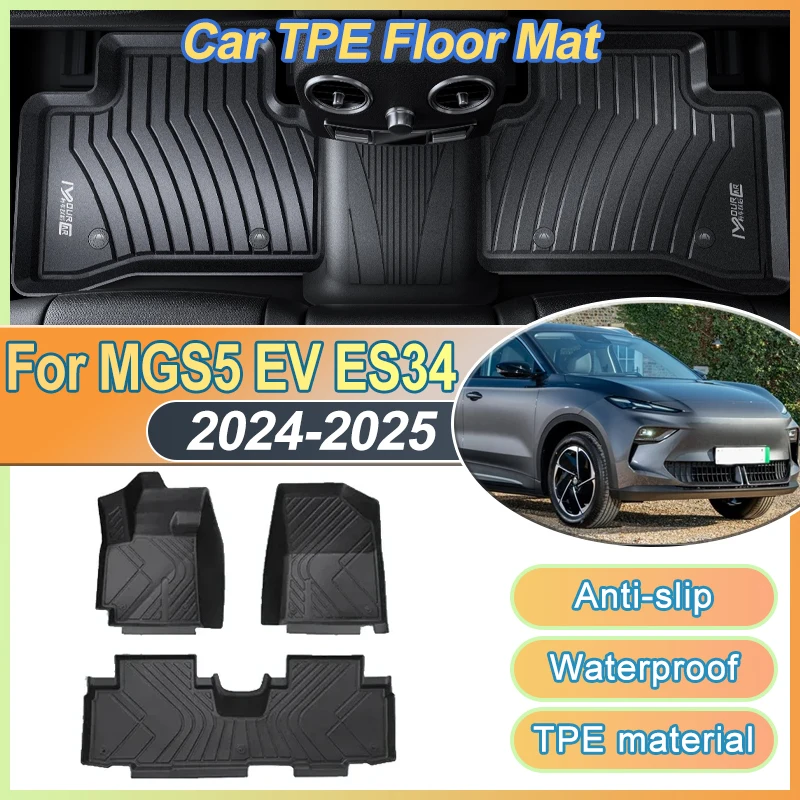 

TPE Material Car Floor Mat For MGS5 EV ES34 2024 2025 MG ES5 LHD Waterproof Mud Carpet Foot Full Pad Easy Clean Rug Accessories