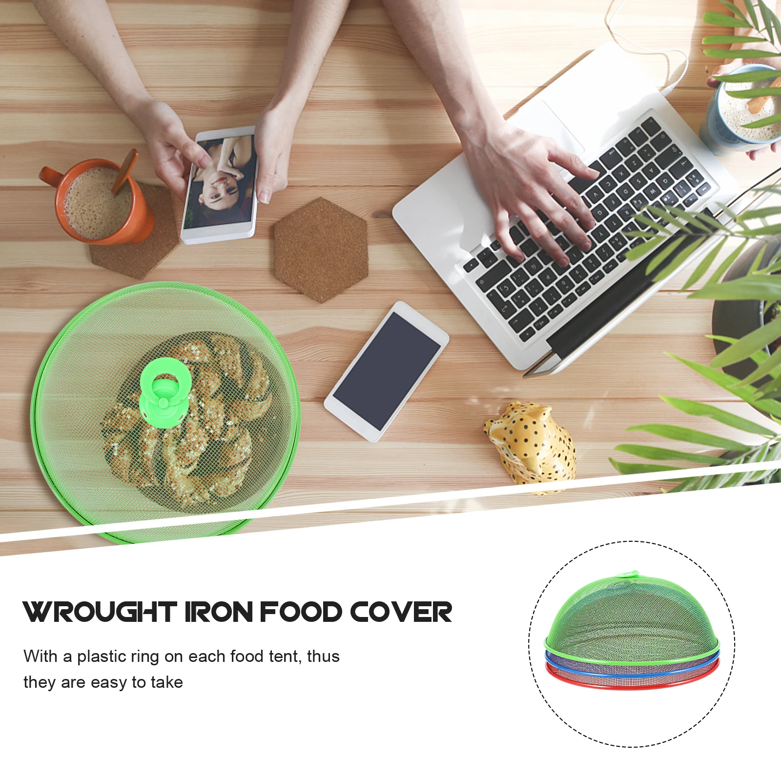 

3 pcs Practical Food Covers Household Dish Covers For Table Use Multipurpose Mesh Tents Dust Proof Moisture Resistant