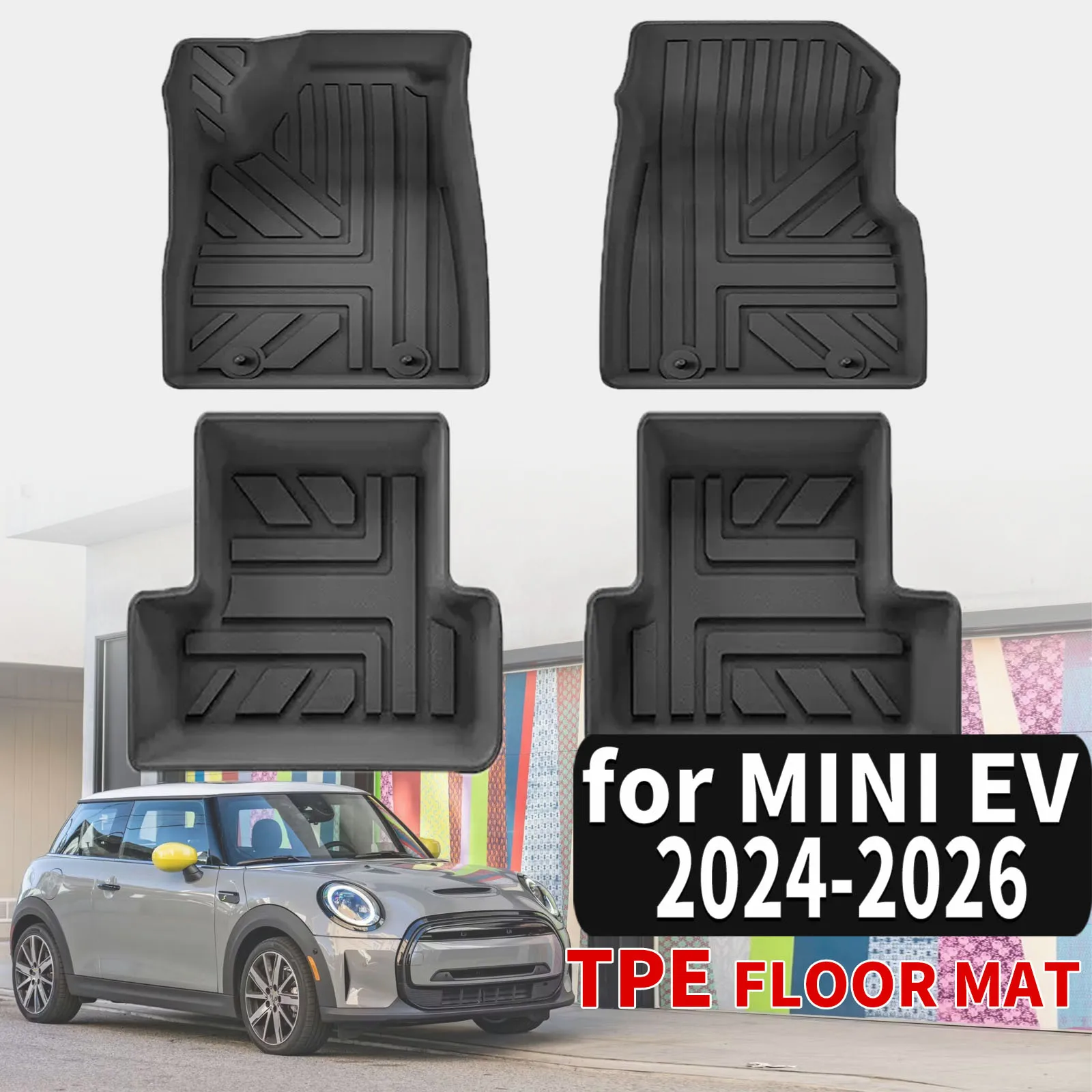 

for MINI COOPER EV SE J01 2026-2024 2Door 3D Maxpider Style TPE Floor Mats Full Coverage Heavy Duty All Weather Accessories