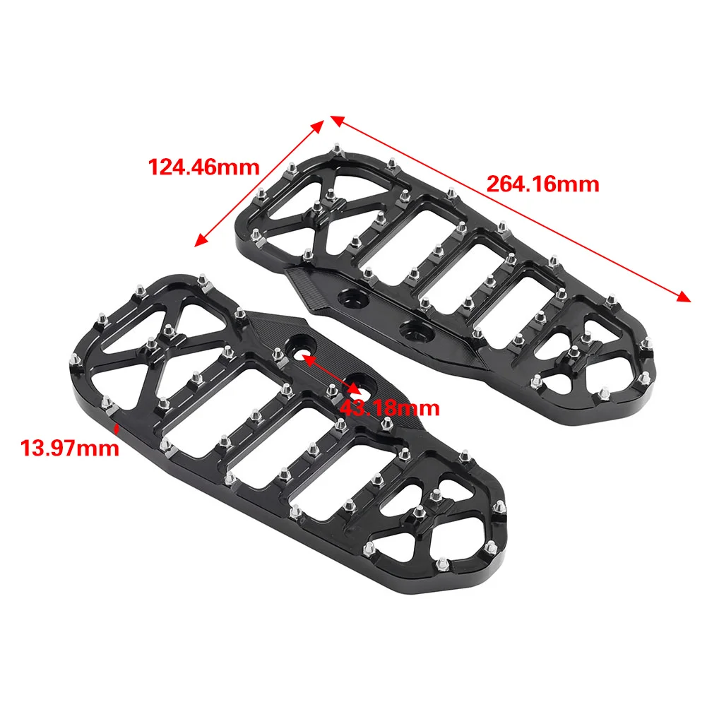 1Pair Front Rider Foot Rest Driver Floorboards Footpeg Aluminum Black For Can Am Spyder F3-L 2016-2025